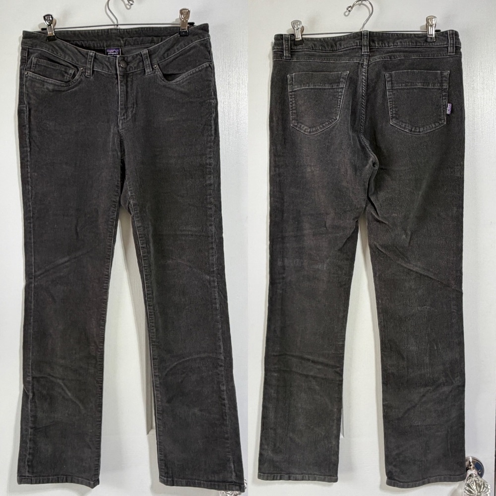 Patagonia women’s organic cotton gray corduroy straight leg pants 29